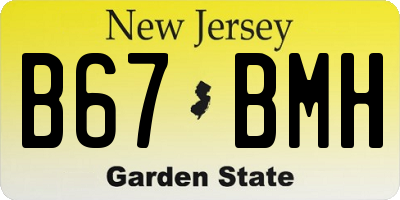 NJ license plate B67BMH