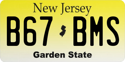 NJ license plate B67BMS