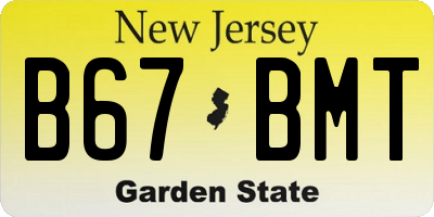 NJ license plate B67BMT