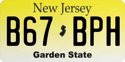 NJ license plate B67BPH