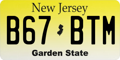 NJ license plate B67BTM