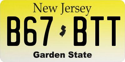 NJ license plate B67BTT