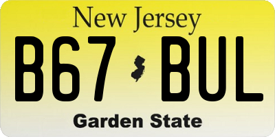 NJ license plate B67BUL