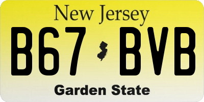 NJ license plate B67BVB