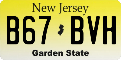 NJ license plate B67BVH