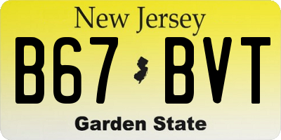NJ license plate B67BVT