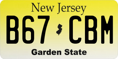 NJ license plate B67CBM