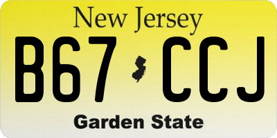 NJ license plate B67CCJ