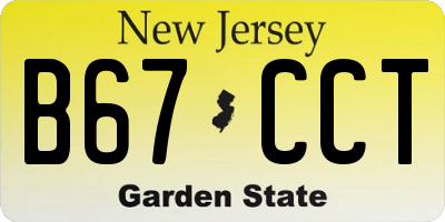 NJ license plate B67CCT