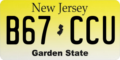 NJ license plate B67CCU