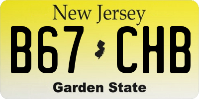 NJ license plate B67CHB