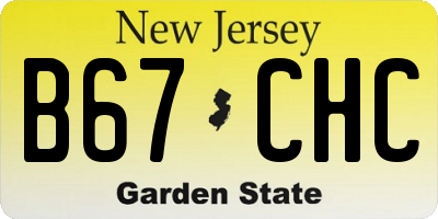 NJ license plate B67CHC