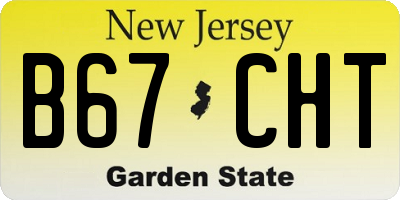 NJ license plate B67CHT