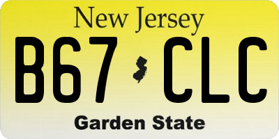 NJ license plate B67CLC