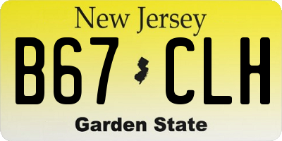 NJ license plate B67CLH