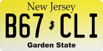 NJ license plate B67CLI