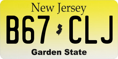 NJ license plate B67CLJ