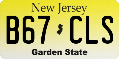NJ license plate B67CLS