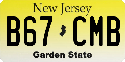 NJ license plate B67CMB