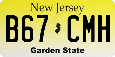 NJ license plate B67CMH