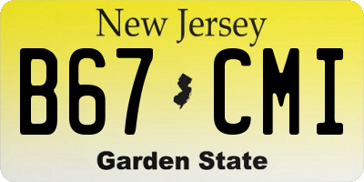 NJ license plate B67CMI
