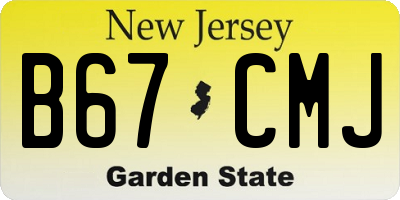 NJ license plate B67CMJ