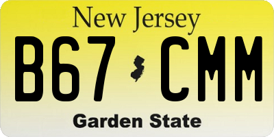 NJ license plate B67CMM