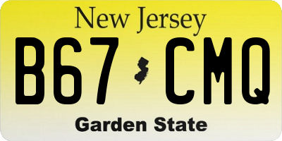 NJ license plate B67CMQ