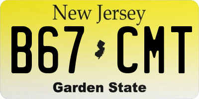 NJ license plate B67CMT