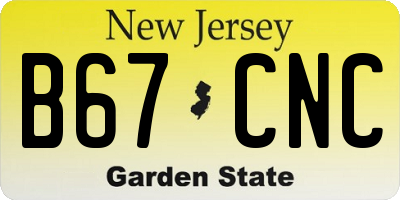 NJ license plate B67CNC