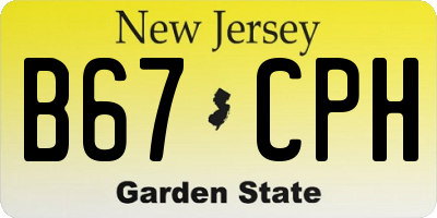 NJ license plate B67CPH