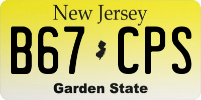 NJ license plate B67CPS