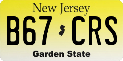 NJ license plate B67CRS