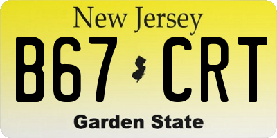 NJ license plate B67CRT