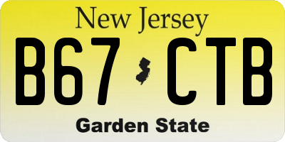NJ license plate B67CTB