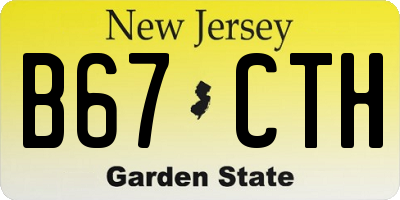 NJ license plate B67CTH