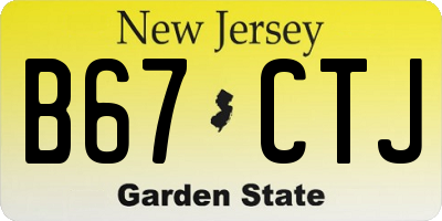 NJ license plate B67CTJ
