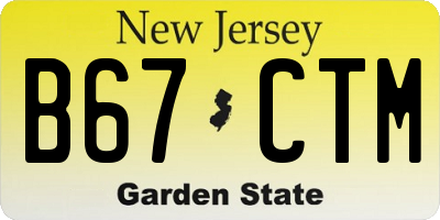 NJ license plate B67CTM