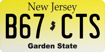 NJ license plate B67CTS