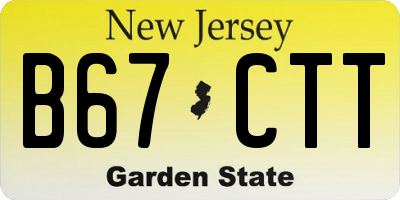 NJ license plate B67CTT