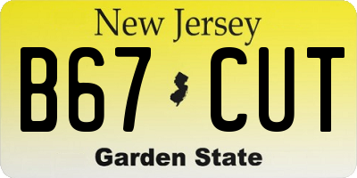 NJ license plate B67CUT