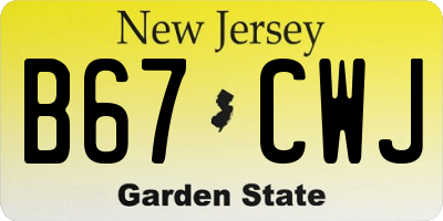 NJ license plate B67CWJ