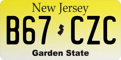 NJ license plate B67CZC