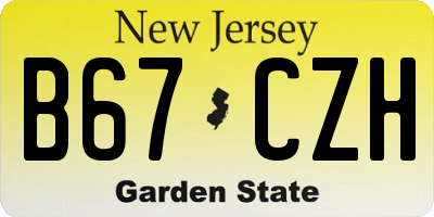 NJ license plate B67CZH