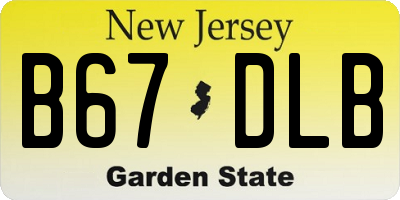 NJ license plate B67DLB