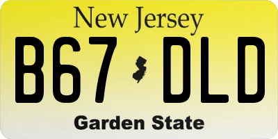 NJ license plate B67DLD