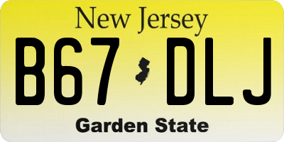 NJ license plate B67DLJ