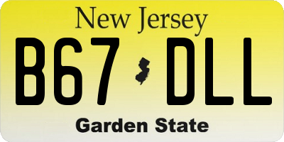 NJ license plate B67DLL