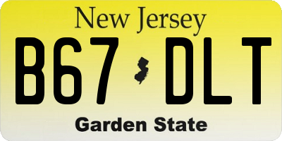 NJ license plate B67DLT