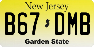 NJ license plate B67DMB